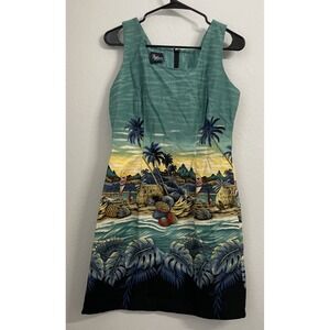 Vintage Royal Creations Hawaiian Dress‎ Plus Size Medium Midi Aloha